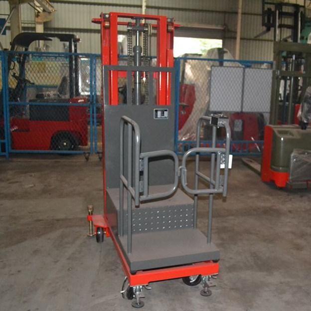 Hand Forklift Munual Driving Battery Lift Stacker 300kg 1.6-3.5m