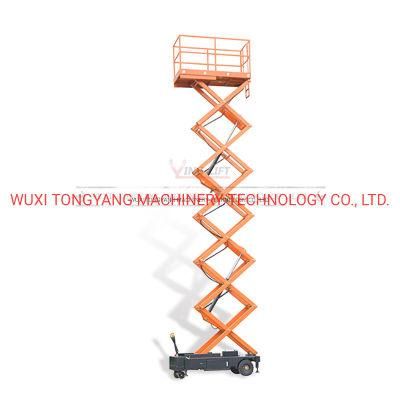 High-Strength Manganese Steel Self Propelled Electric Scissor Lift 11m Aerial Working Platform