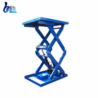 3m 1ton Hydraulic Cargo Lifting Equipment Electric Scissor Lift Platform