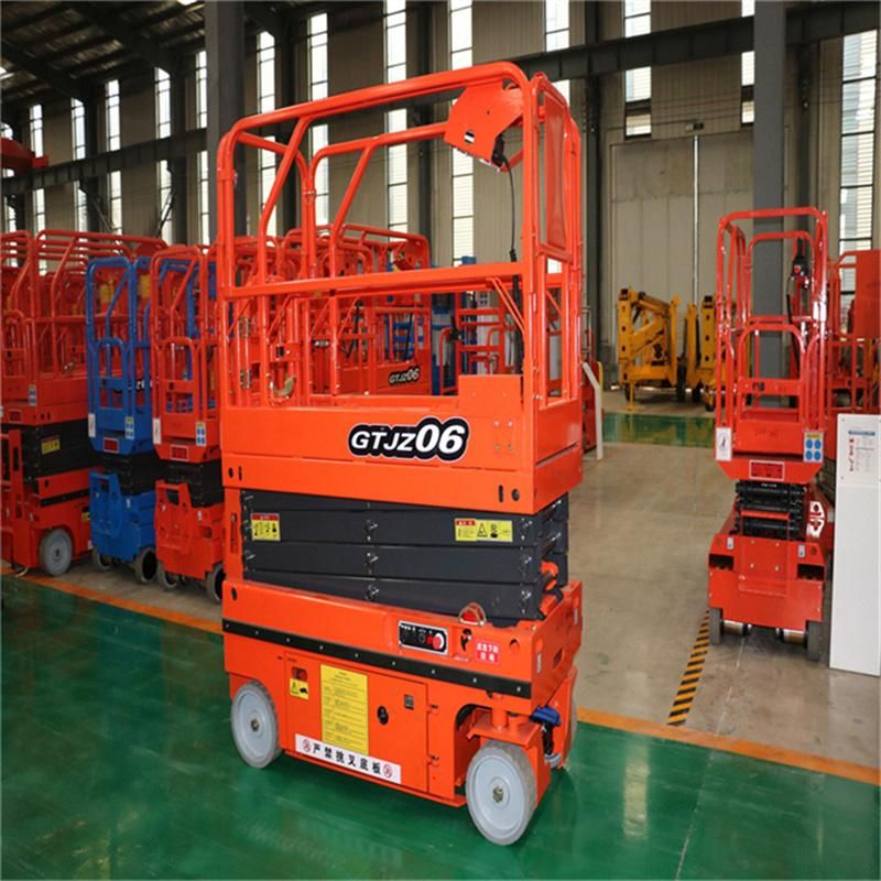 4m 6m 8m 10m Folding Fence Battery Powered Aerial Lift Platform for Transporting People