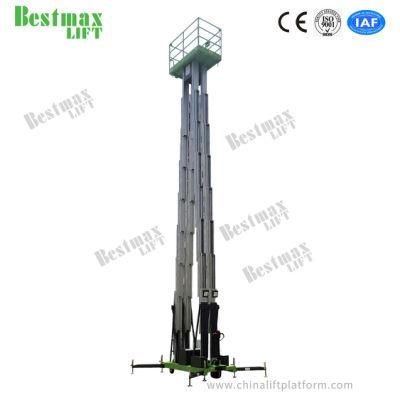 Gtwy Model Triple Mast Manual Pushing Vertical Lift with 14m Platform Height