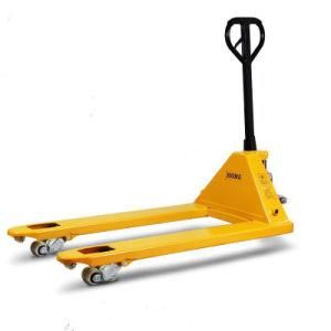 Hand Scissor Lift Pallet Truck in Warehouse