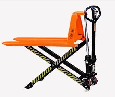 New Design with Larger Piston Manual Hydraulic High Lift Scissor Pallet Truck