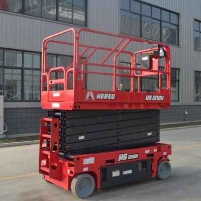 Selfpropelled Mobile Scissor Man Lift Aerial Working Extendable Platform with Pit Production