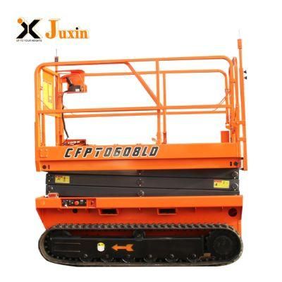 Hot Sale 6m 8m Battery Power Tracked Man Lift Track Crawler Scissor Lift