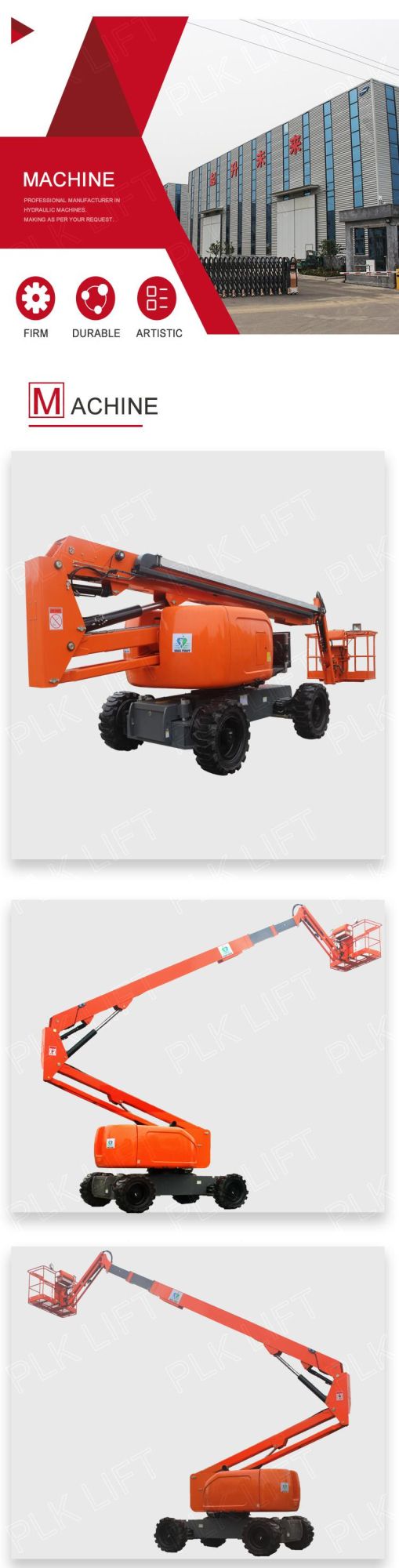 16m Hydraulic Cherry Picker Trailer Boom Lift for Sale
