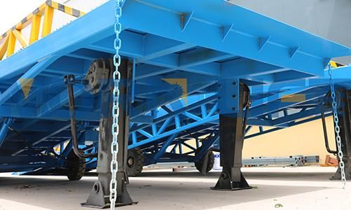 Adjustable Height Hydraulic Yard Loading Ramp with Truck for Trailers