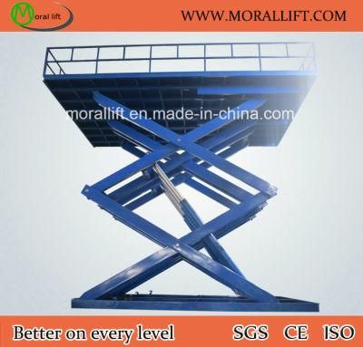 Heavy loading scissor type hydraulic scissor lift