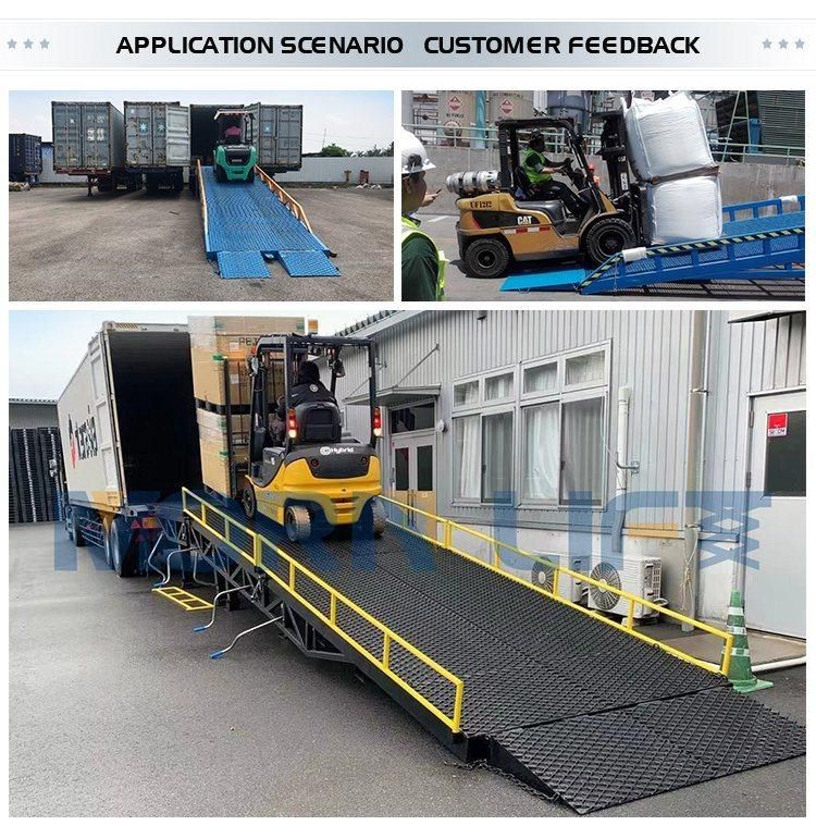 3 Sections Folding Container Loading Mobile Dock Ramp for Sale