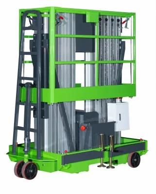 9 Meters Double Mast Aerial Work Platform Aluminum Vertical Lift