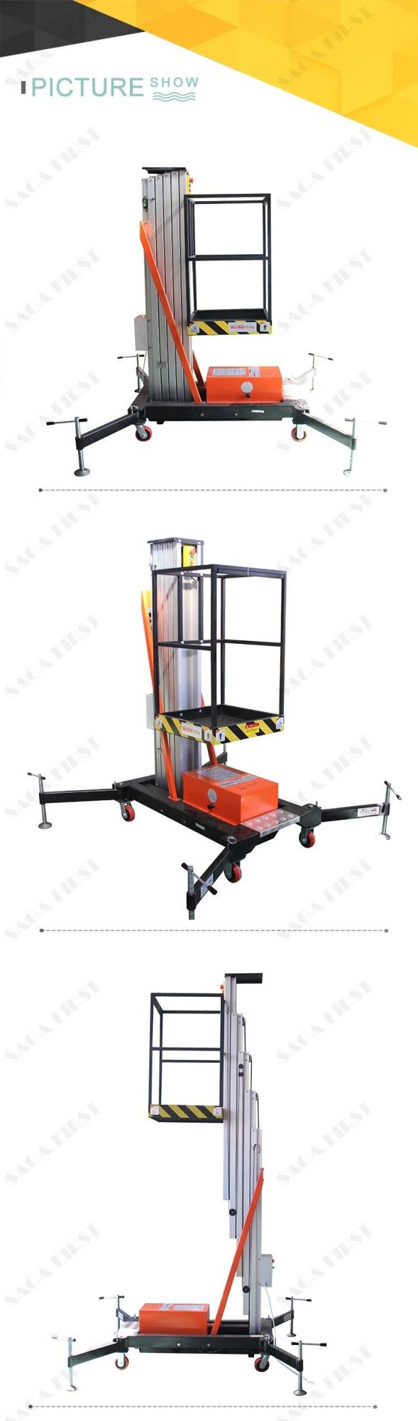 6m Full Manual Aerial Light Weight Lift Platforms