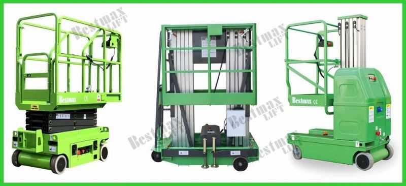 11m Working Height Semi Electric Scissor Lift with 500 Kg Load