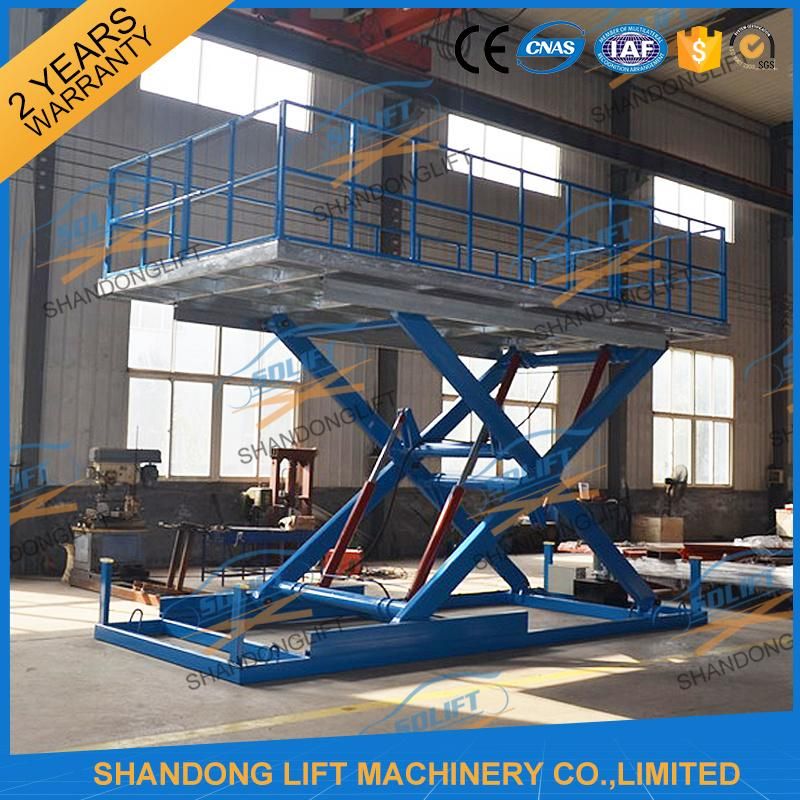 Underground Hydraulic Scissor Double Platform Car Lift