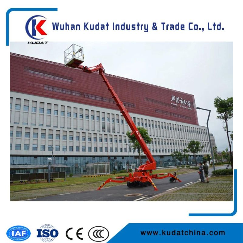Dual Powered Spider Boom Lift with Four Wheel