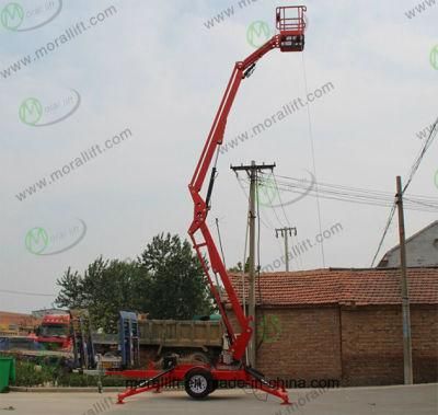 CE Certificated Pull-Behind Hydraulic Trailer Boom Lift
