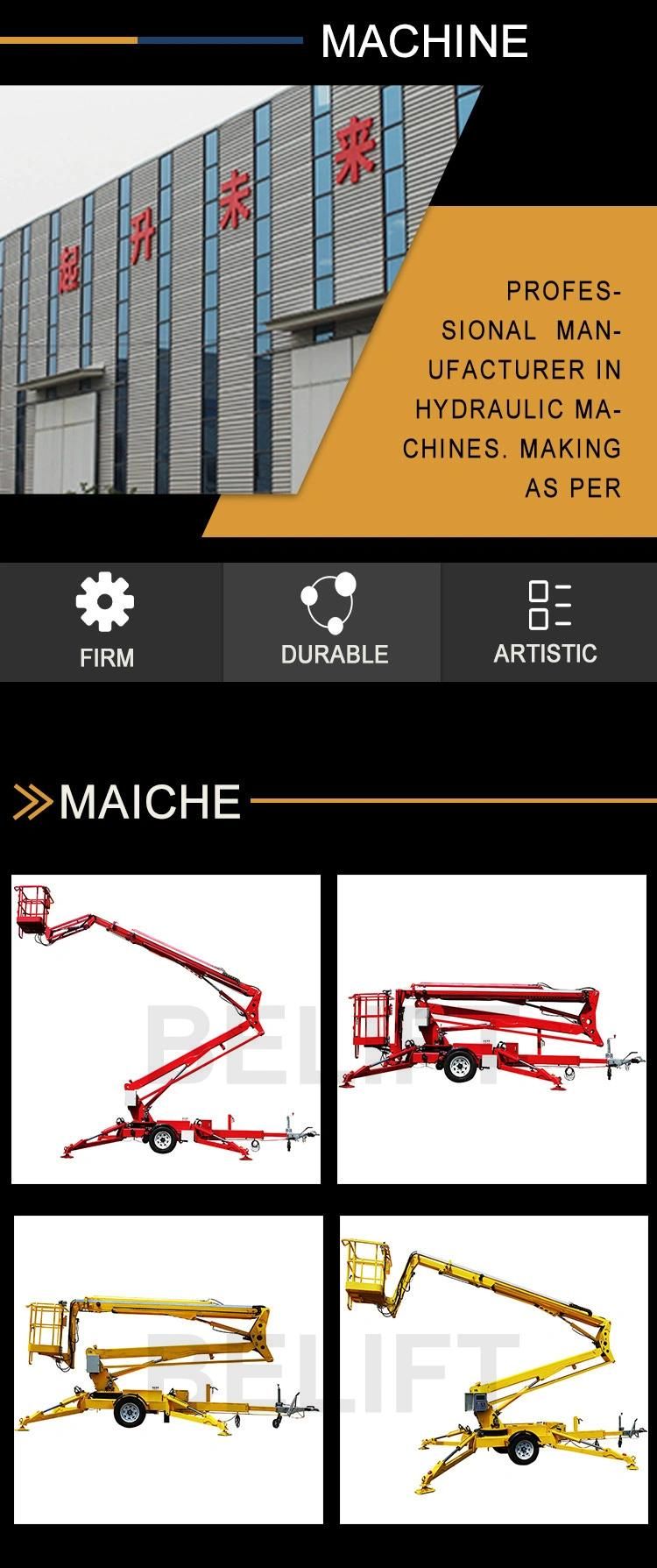 Towable Trailer Spider CE ISO Hydraulic Cherry Picker Telescopic Machine Boom Lift