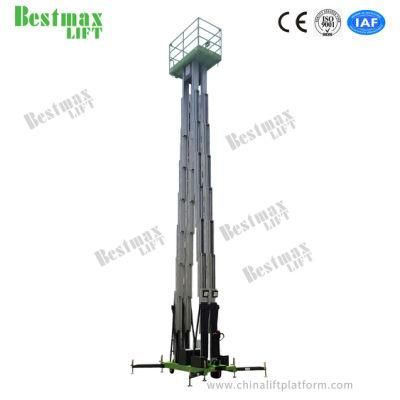 14m Platform Height Mobile Aerial Lift with Triple Mast