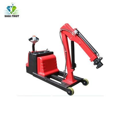 Portable Electric Hydraulic Mobile Floor Crane for Warehouse