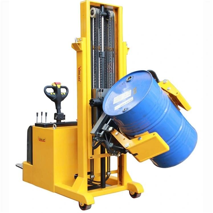 800kg Full Automatic Hydraulic Electric Oil Drum Lifter Ergonomic Power Lift and Drive Drum Stacker