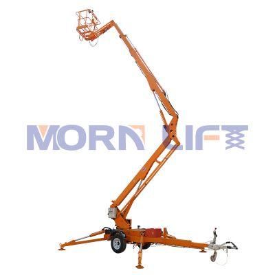 Gasoline Power 10m Cherry Picker Towable Hydraulic Trailer Boom Lift