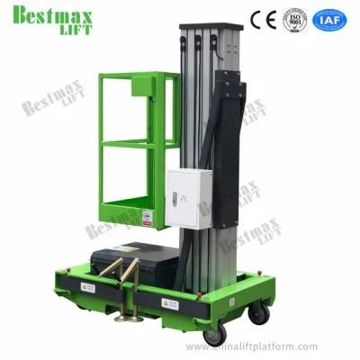 12m Working Height Single Mast Semi Electric Lifting Equipment for European Market