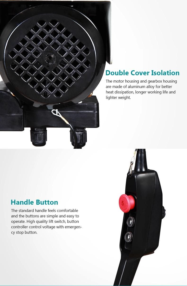 L Series Toyo 110V Wire Control Wireless Remote Electric Winch Mini Electric Wire Rope Hoist