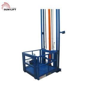 Hydraulic Warehouse Guide Rail Lift Elevator Electric Goods Lift China Price with Ce