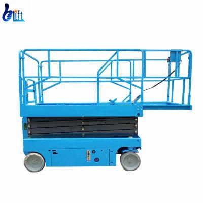 6m-14m Mobile Electric Scissor Table Cargo Hydraulic Self Propelled Pallet Material Handling Lifter