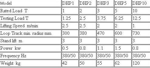 Dhp Electric Chain Hoist Crane