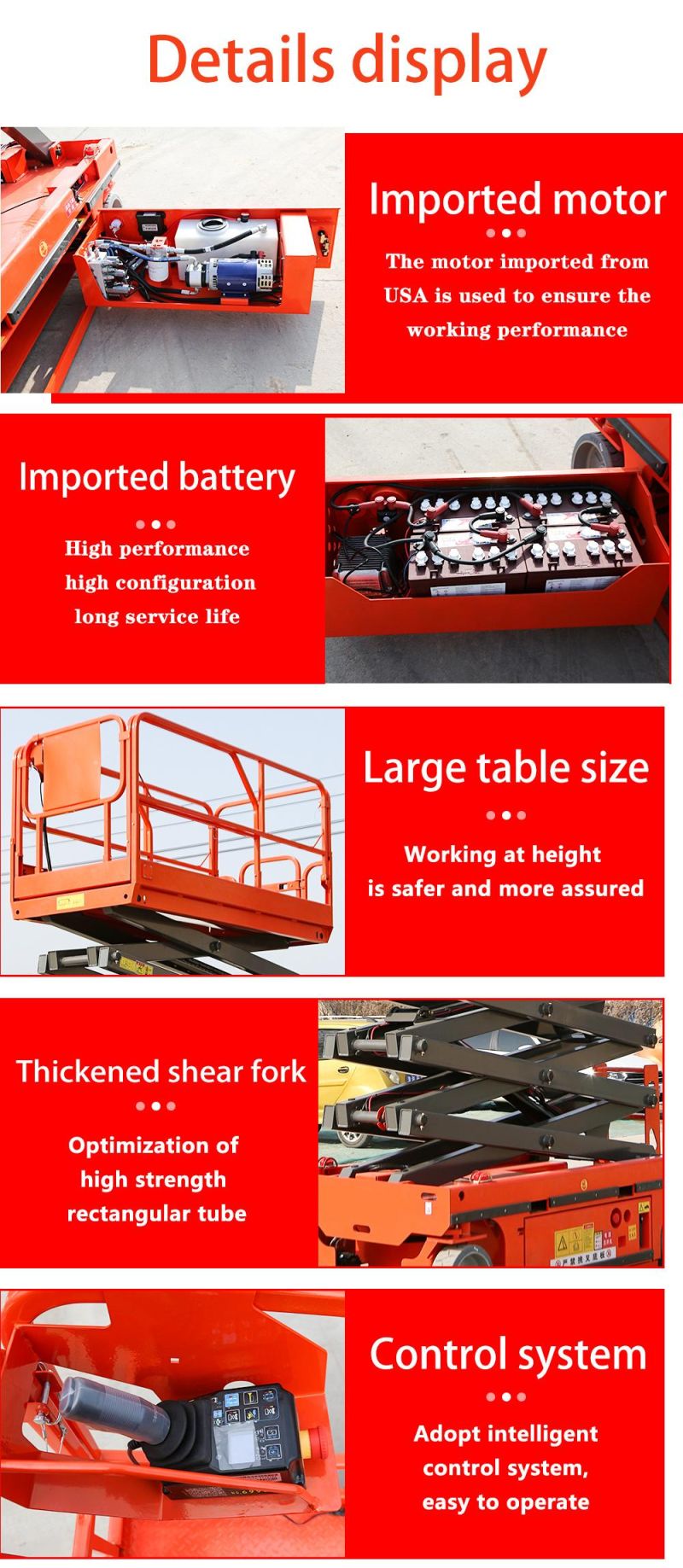 6m 8m 10m 12m 14m Scissor Lifting