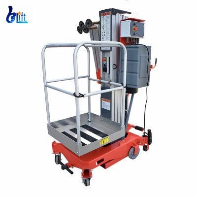 4.7m Work Platform High End Single Mast Aluminum Alloy Lifter Hydraulic Manufacturer Pull Lift