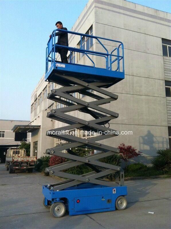 10 meters LED Light Maintain Battery Self Propelled Scissor Lift