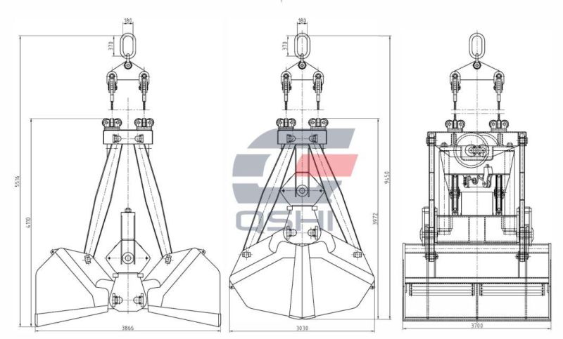 Wildly Used 25t Hydraulic Remoto Control Grab for Bulk Cargo