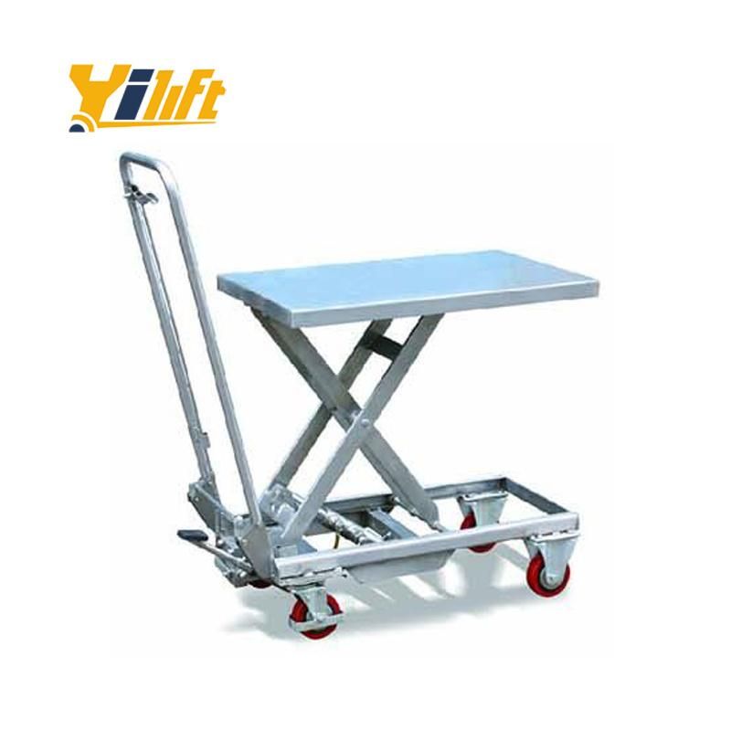 China Made SS304 Stainless Scissor Manual Hydraulic Lift Table Trolley (BSS10/20)