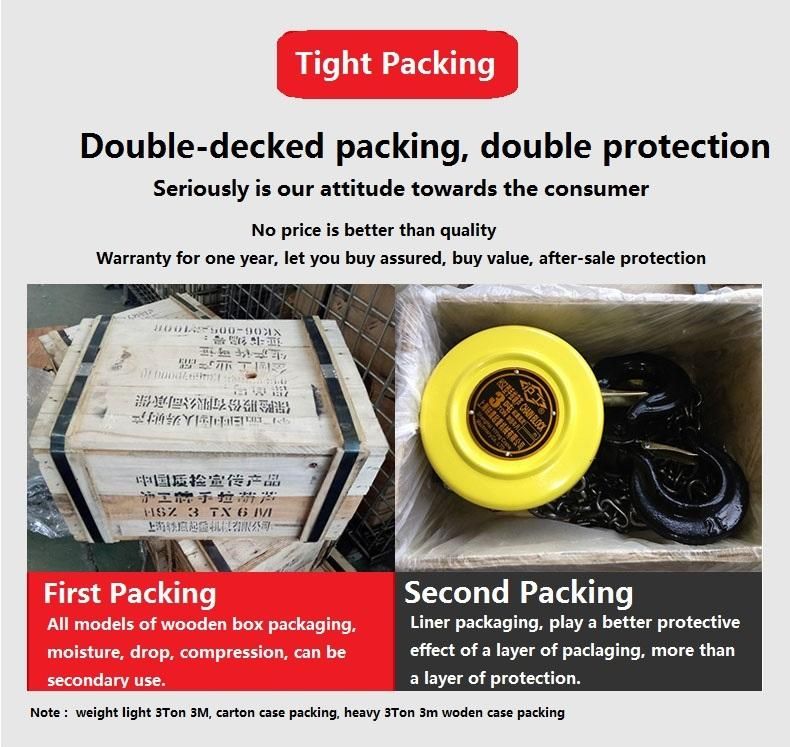 Professional Production Hand Chain Hoist Chain Block Ce&GS Approved