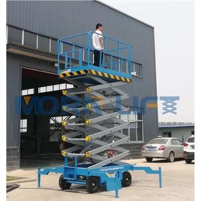 Hydraulic Movable Manual Indoor Man Lift for Warehouse