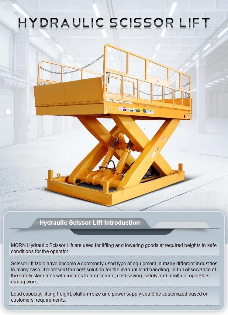 CE, ISO Workshop Crane Goods for Warehouse Fixed Scissor Lift