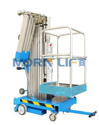 Aluminum Alloy Lifter Hydraulic Man Lifter Single Mast Lift
