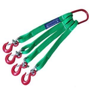 safety Factor 5: 1 Webbing Sling Lifting Belt with Hook