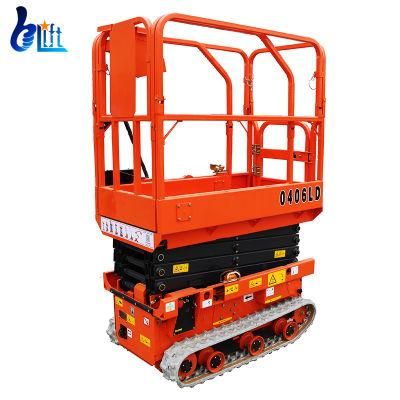 Outdoor 8m Electric Track Lift Machine Hydraulic Aerial Scissor Lift Platform