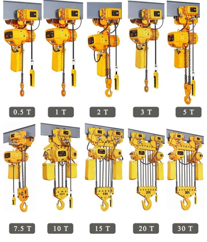 Hhbd-II-T Type Single Speed Double Speed Hook Electric Chain Hoist with Good Price Electric Trolley Chain Hoist China Factory Price (HHBD-II-T-Series)