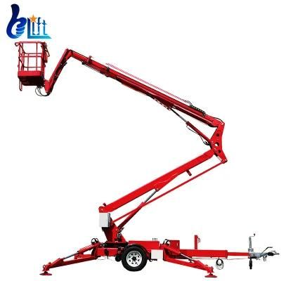 Tow Behind Cradle Lift Neighborhood Unit Telescopic Boom Lift Trailer