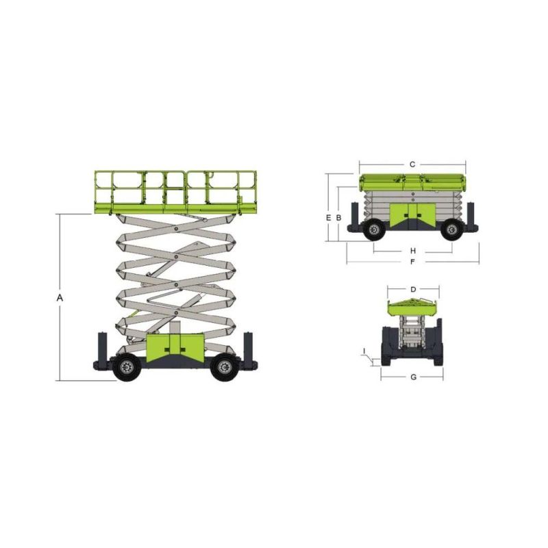 Zs1623rt 18m Zoomlion Diesel Rough Terrain Scissor Lifts Price for Sale