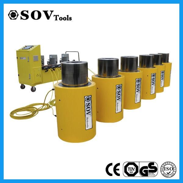 600 Ton Capacity Double Acting Hydraulic Piston Jack for Construction