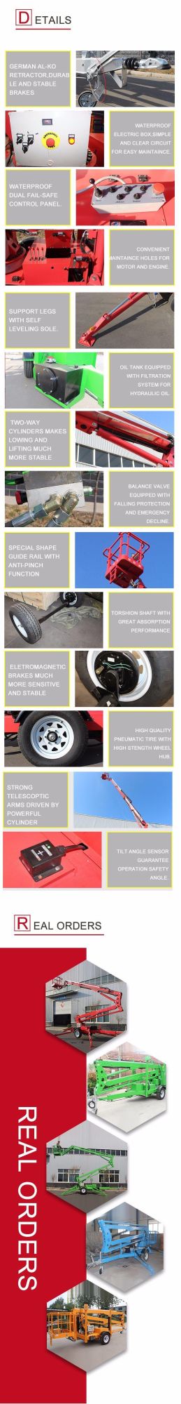 Articulated Trailer Boom Lift for Distributors