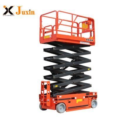 Juxin Articulated Lift 10m 12m 13m 16m Travel Hight Self-Propelled Electric Hydraulic Mobile Scissor Lift
