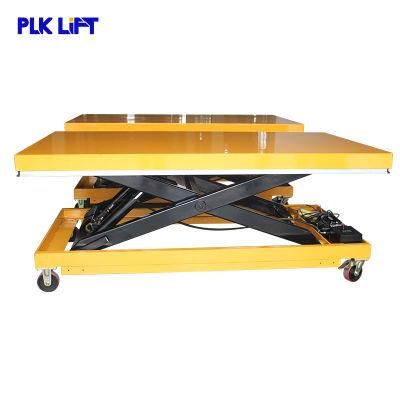380V 1m 2ton Hydraulic Scissor Lift Tables with Wheels