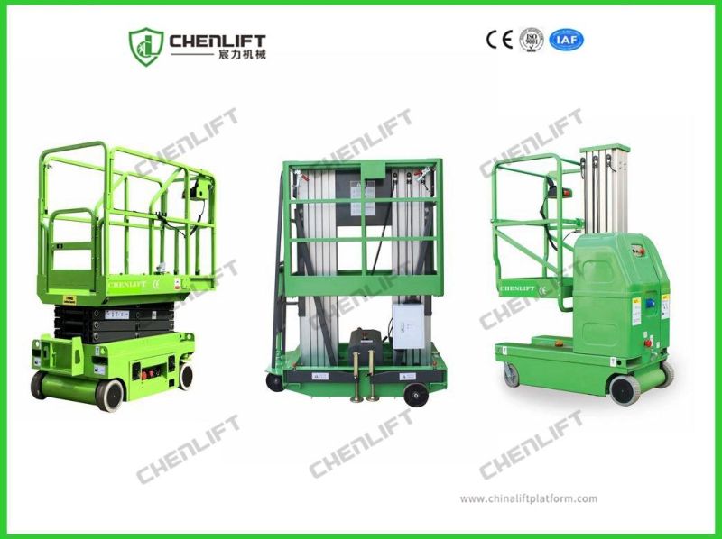 200kg Loading 12m Height Double Mast Hydraulic Lift Aerial Work Platform
