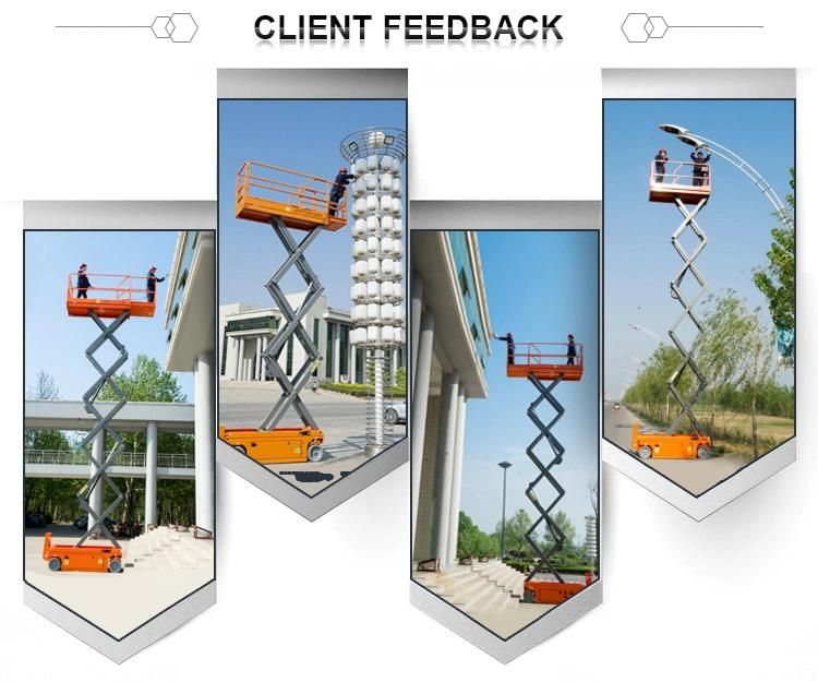 Self-Propelled Battery Power Morn Nude Packing Hydraulic Movable Scissor Lift Platform
