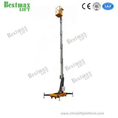 10m Manual Pushing Vertical Lift Single Mast Aerial Work Platform